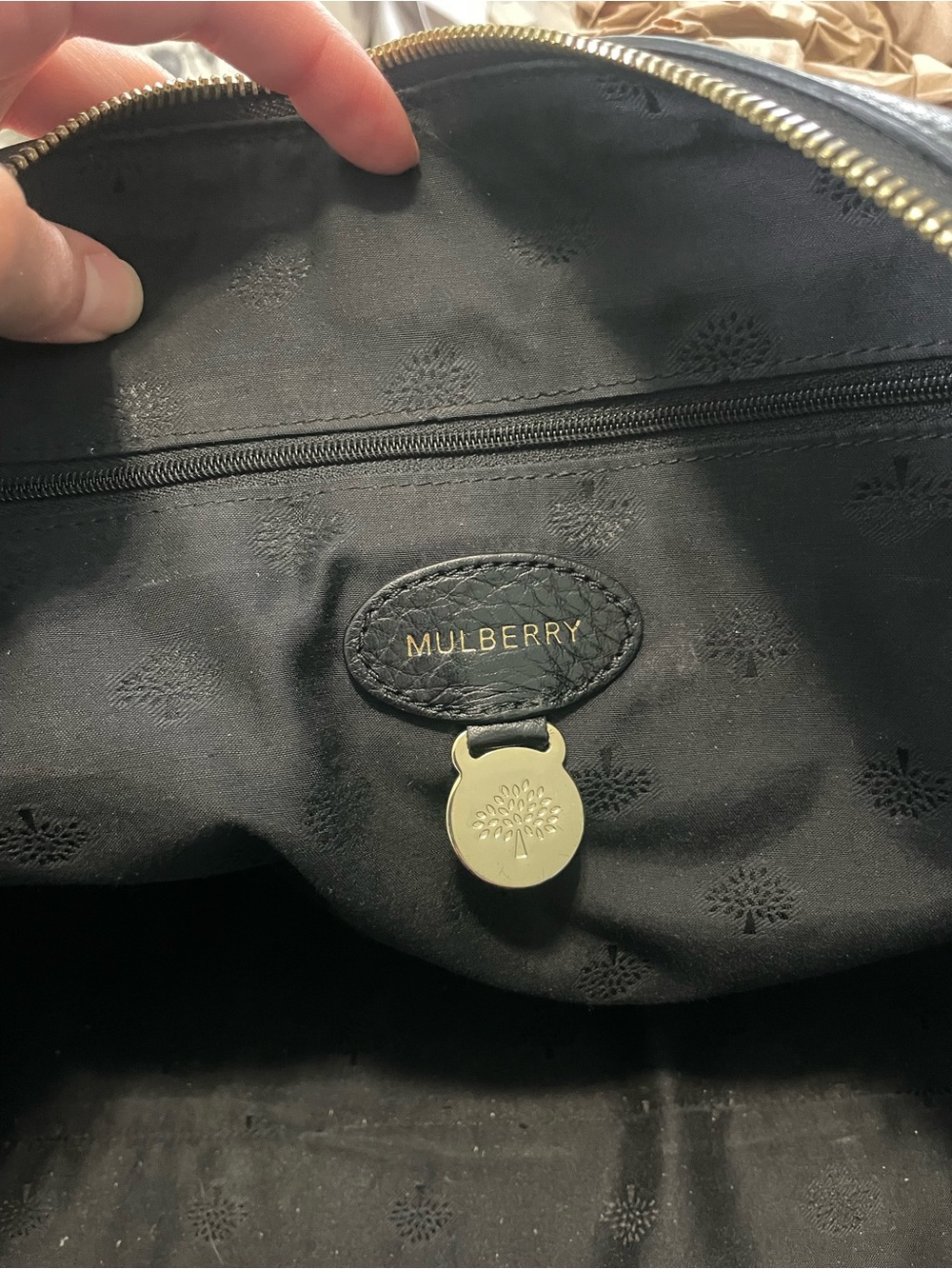 Mulberry Del Rey in black grained/pebbled leather with gold-tone hardware - Picture 4 of 5